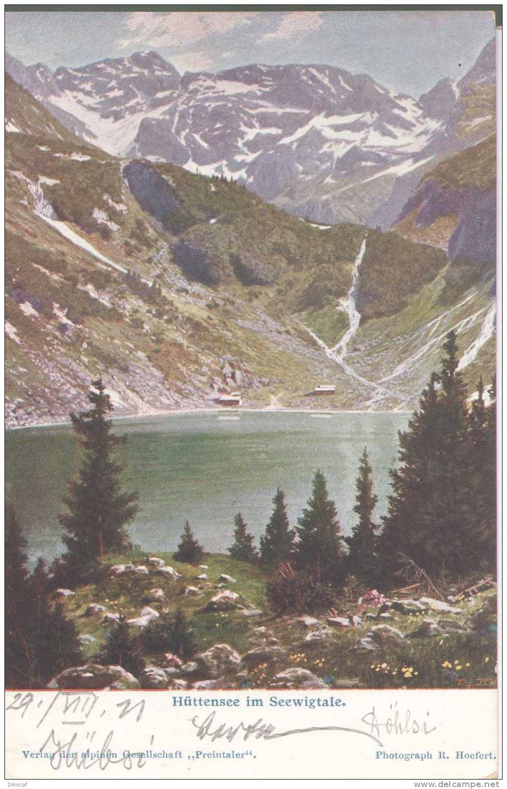 Huttensee Im  Seewigtale, Austria, Österreich, 1911 - Sonstige & Ohne Zuordnung