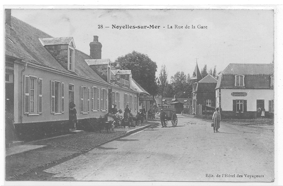 80 // NOYELLES SUR MER , Rue De La Gare N° 28, Ed Hotel Des Voyageurs / Animée - Noyelles-sur-Mer