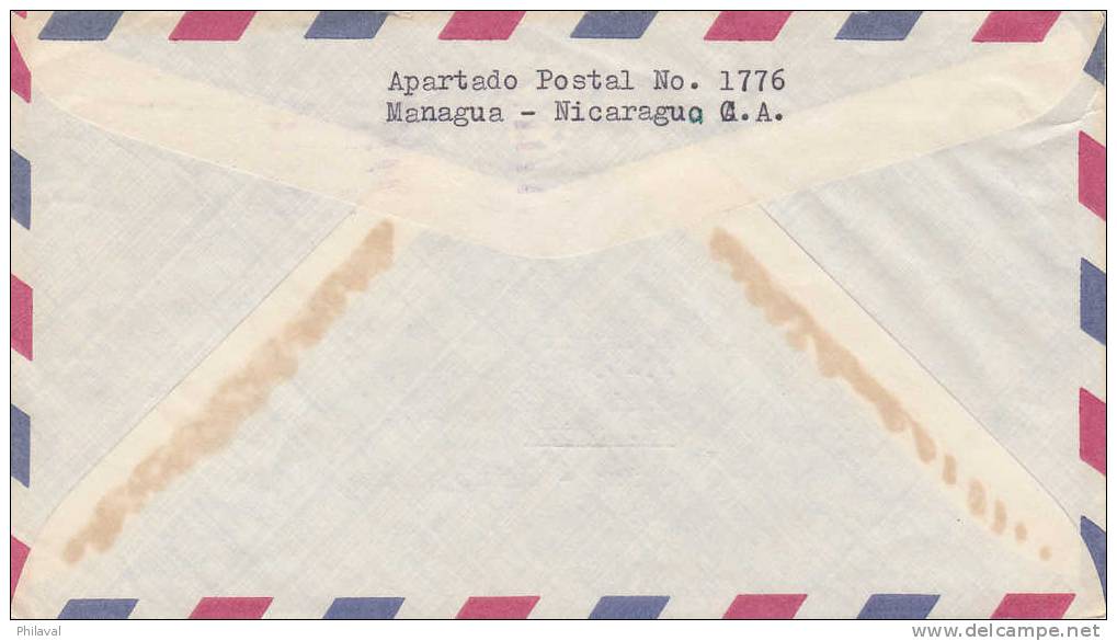 NICARAGUA 1957 : Lettre Oblitérée - Nicaragua