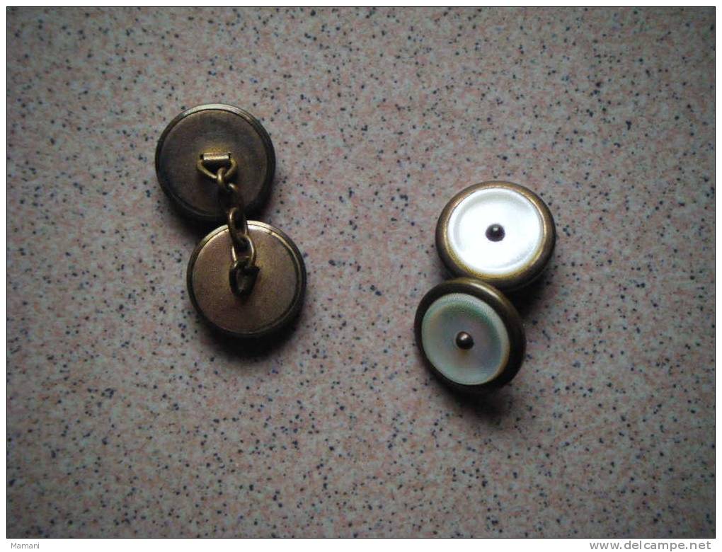 1 Paire De Boutons De Manchette Ancienne- - Cuff Links & Studs