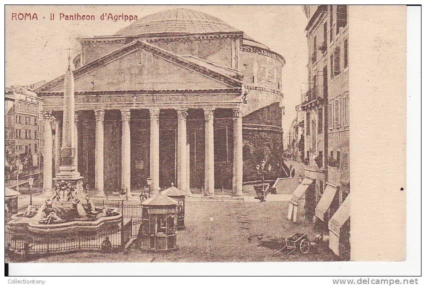 ROMA - IL PANTHEON -  FP- VIAGG. IL 15/09/1918 - Panthéon