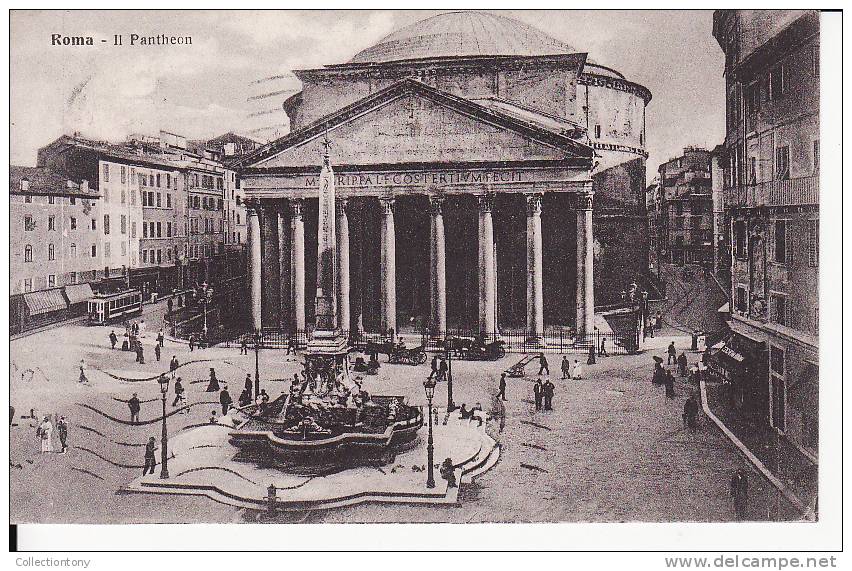 ROMA - IL PANTHEON -  FP- VIAGG. IL 24/07/1917 - Panthéon