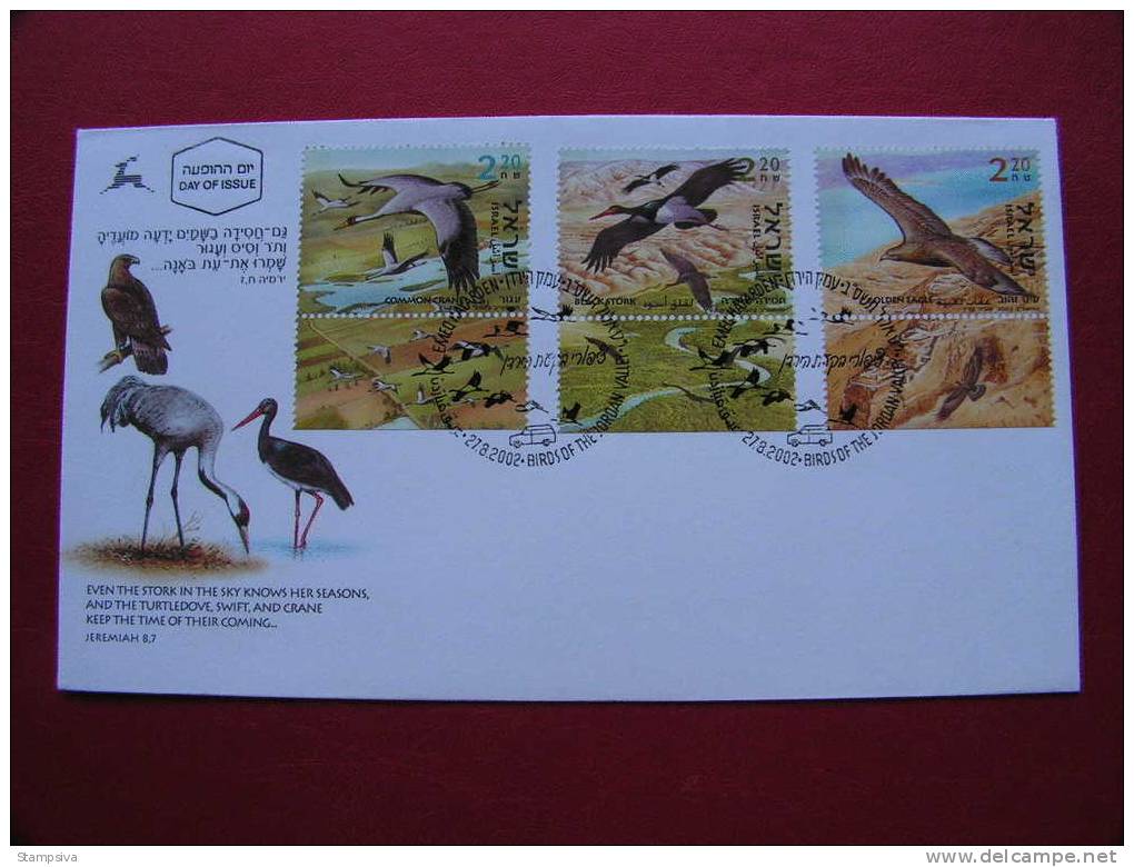 == Israel, FDC Birds 2002 - Collections, Lots & Series