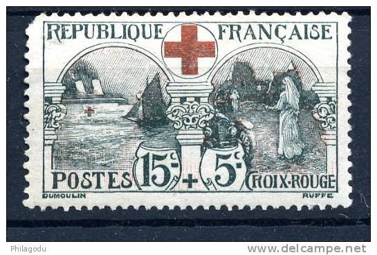 156** Sans  Charnière  Très Légère Adhérence   Croix Rouge .        Cote 140 E+ - Neufs