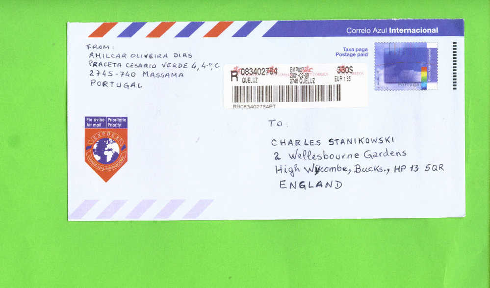 PORTUGAL - Registered Postal Stationary Cover To England  As Scan - Cartoline Maximum