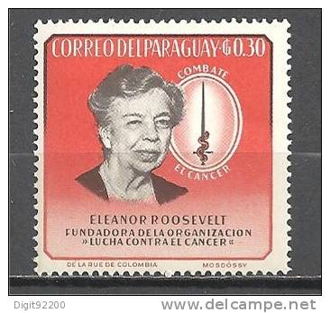 1 W Valeur Unused, Non Oblitérée - PARAGUAY - ELEANOR ROOSEVELT * 1964 - N° 1054-6 - Femmes Célèbres