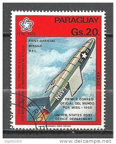 1 W Valeur Used, Oblitérée - PARAGUAY - SPACE * 1976 - N° 1054-7 - Sud America