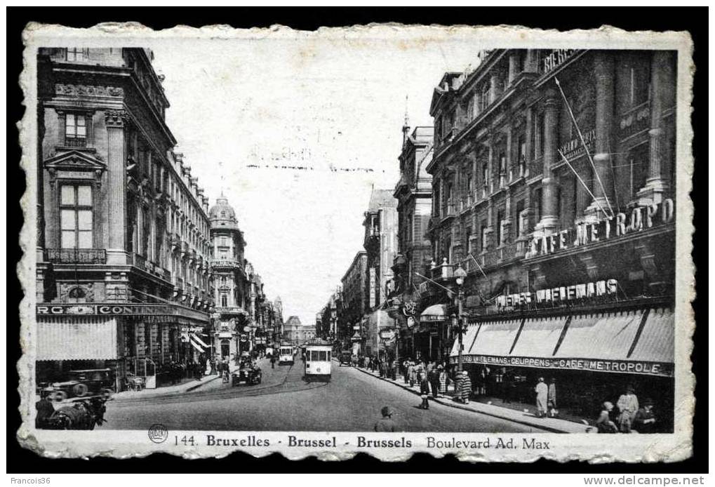 Bruxelles - Brussel - Boulevard Ad. Max - Dos écrit En 1918 - Avenues, Boulevards