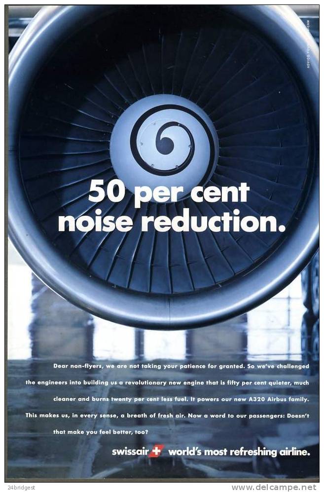 Swissair Advert Noise Reduction  1996 - Advertisements