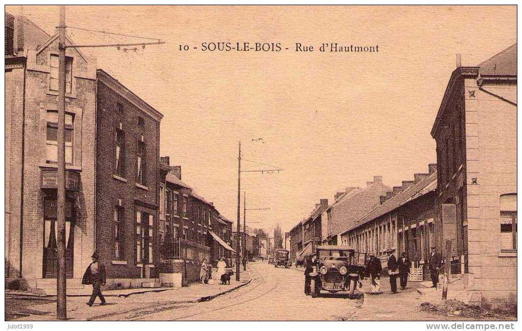 SOUS  - LE - BOIS ..-- 59 . NORD ..-- Rue D´ HAUMONT . 1925 Vers BLEGNY-TREMBLEUR . Voir Verso . - Autres & Non Classés