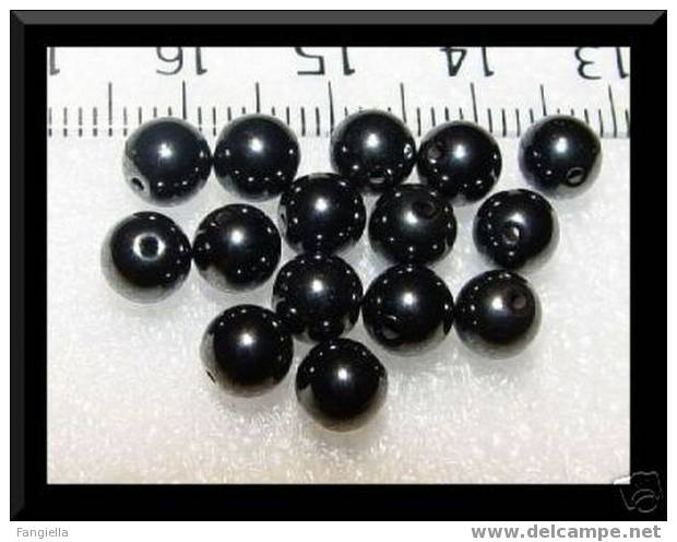 Lot 15 Perles En Véritable Hématite 6mm - Perlen