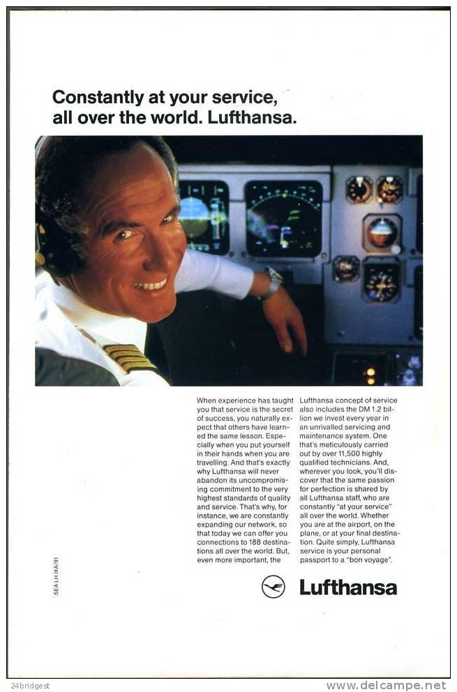 Lufthansa Advert 1991 - Pubblicità