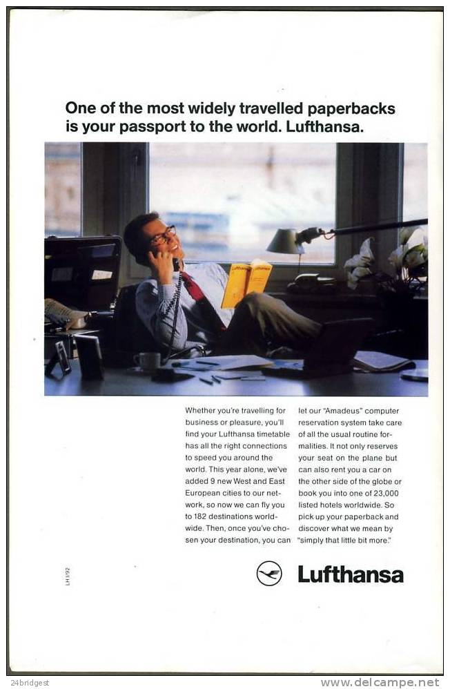 Lufthansa Advert 1992 - Publicités