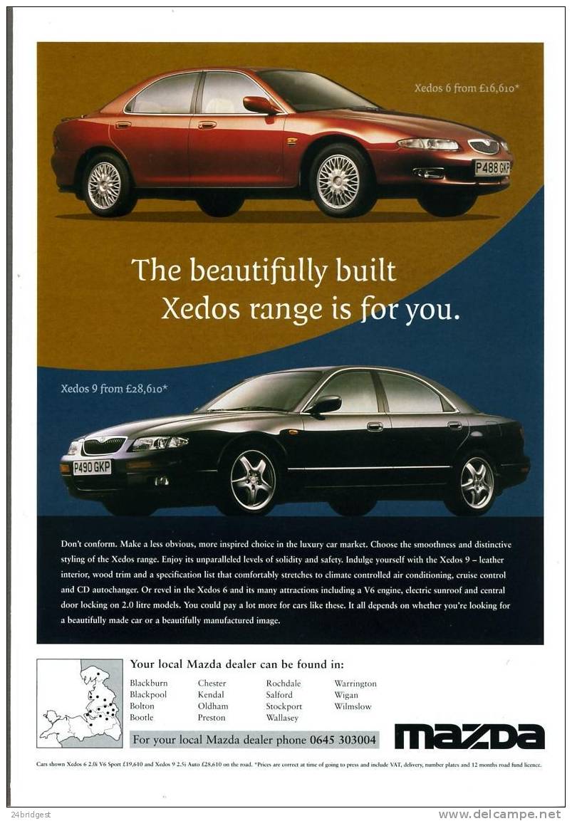 Mazda Xedos Range Advertisment 1997 - Voitures