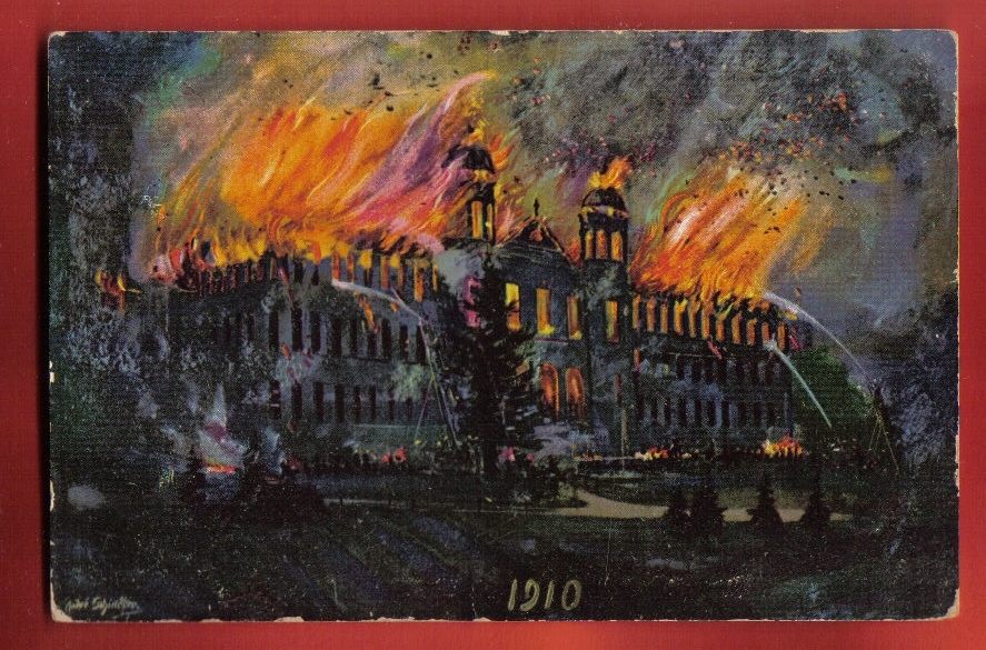 M370 Collegium Maria Hill In Schwyz In Der Unglücksnacht Den 3.April 1910.Incendie.Gelaufen 1910.Triner Schwyz - Autres & Non Classés