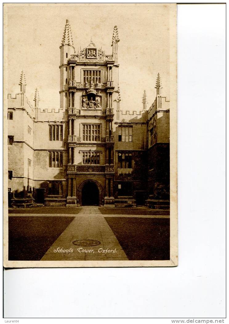 (303) - Very Old UK Postcard - Carte Ancienne D´Angleterre - Oxford School Tower - Oxford