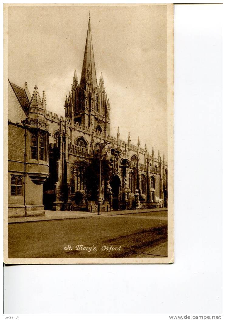 (303) - Very Old UK Postcard - Carte Ancienne D´Angleterre - Oxford St Mary´s - Oxford