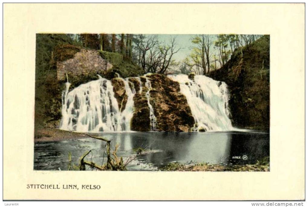 (440) - Very Old UK Postcard - Carte Ancienne De Grande Bretagne - Kelso Waterfall ? - Roxburghshire