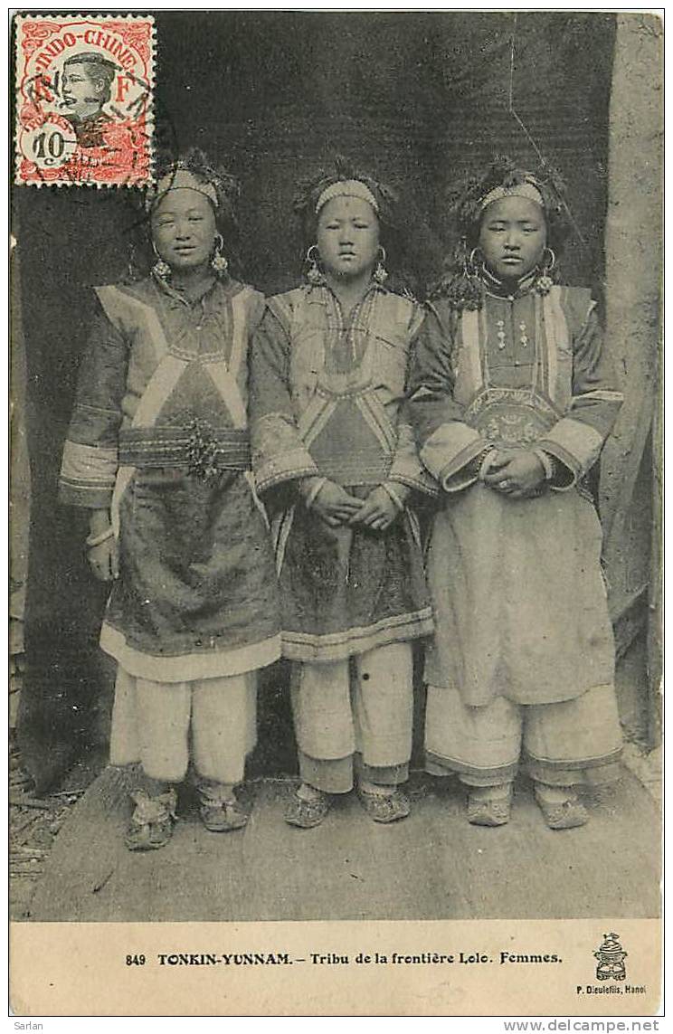 INDOCHINE , TONKIN , édit. DIEULEFILS N°849 , YUNNAM , Tribu De La Frontière Lolo , Femmes , *2530 - Viêt-Nam