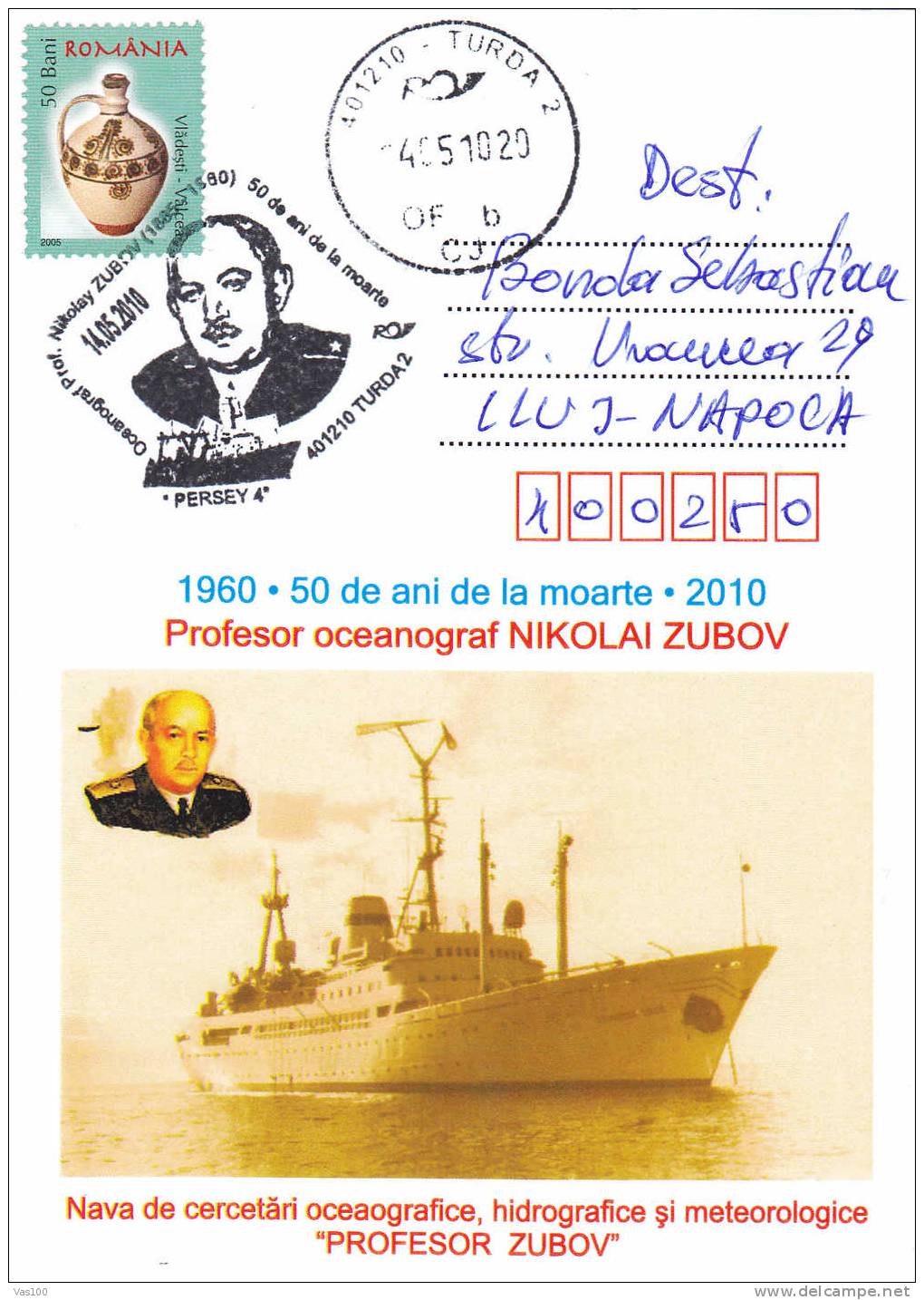 Arctic And Antarctic Research Institute ,Nikolai Zubov,oceanographer, Doctor Of Geographical Sciences,Pc 2010 Obliterati - Climate & Meteorology