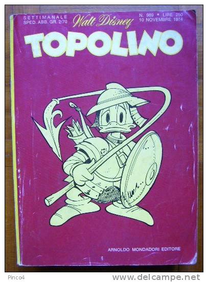 TOPOLINO  N° 989   10 NOVEMBRE  1974 - Disney