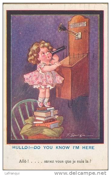 THEMES- Ref  B619- Theme Telephone - Telephonie - Illustrateur Enfants -f Spurgin -guerre 1914-18- - Spurgin, Fred