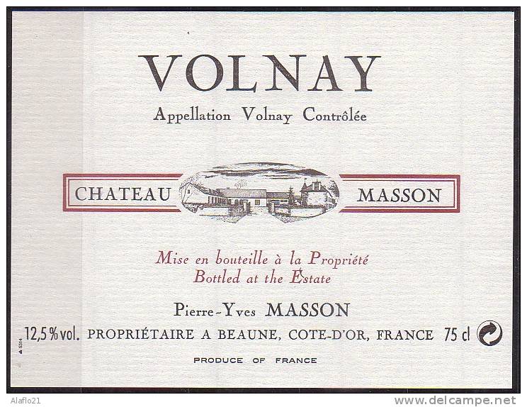 ETIQUETTE VOLNAY - Chateau Masson - Bourgogne