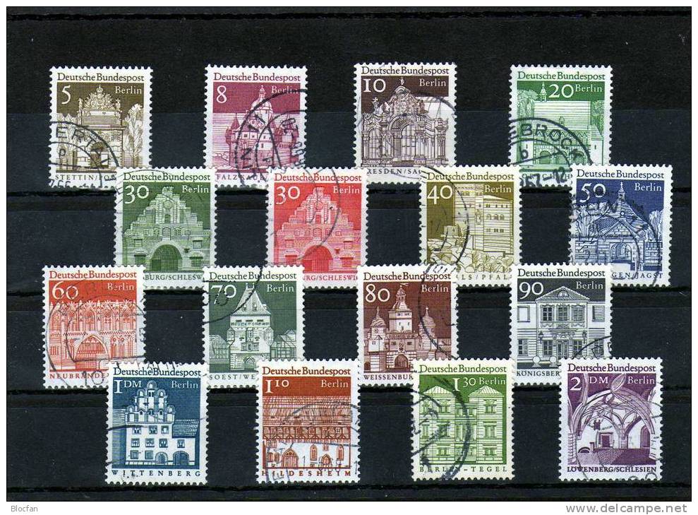 Set Berlin 270-285 + 12 FDC Große Bauwerke Deutschlands Auf Verschiedenen Briefen 75€ - Collections (with Albums)