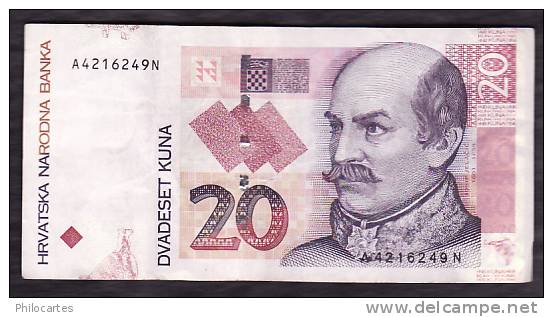 CROATIE  -  20 Kuna - Croatie