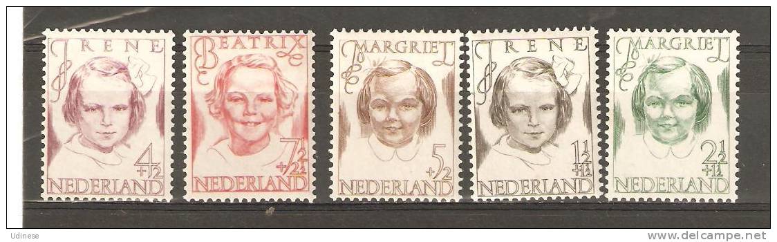 NETHERLANDS 1946 - PRINCESSES - 5 DIFFERENT  - MNH MINT NEUF AND USED OBLITERE GESTEMPELT - Neufs