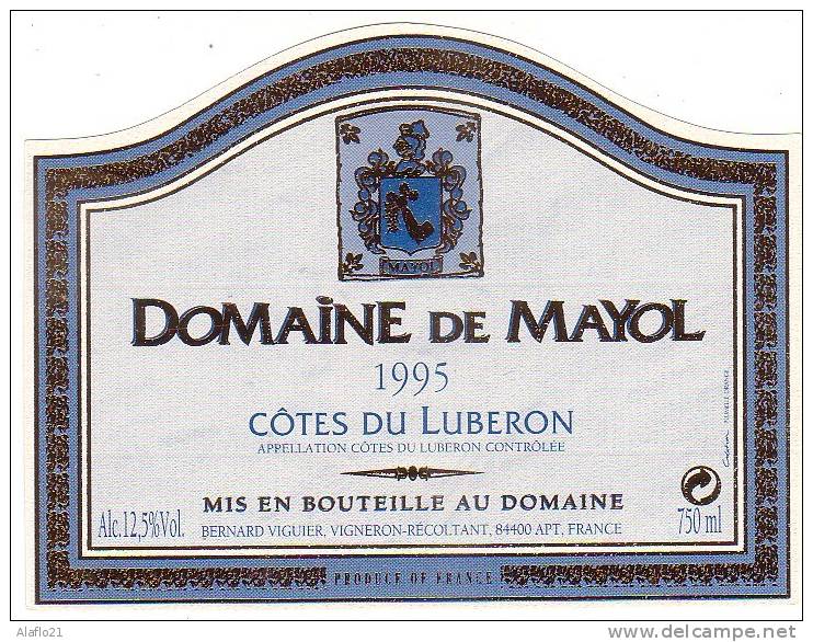 ETIQUETTE COTES Du LUBERON - DOMAINE MAYOL 1995 - Neuve - Vin De Pays D'Oc