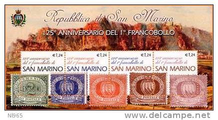 REPUBBLICA DI SAN MARINO - ANNO 2002 - BF CENTENARIO PRIMO FRANCOBOLLO - NUOVI MNH ** - Unused Stamps