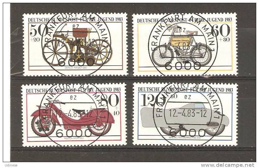 GERMANY 1983 - MOTOCYCLES - CPL. SET - USED OBLITERE GESTEMPELT - Motorbikes