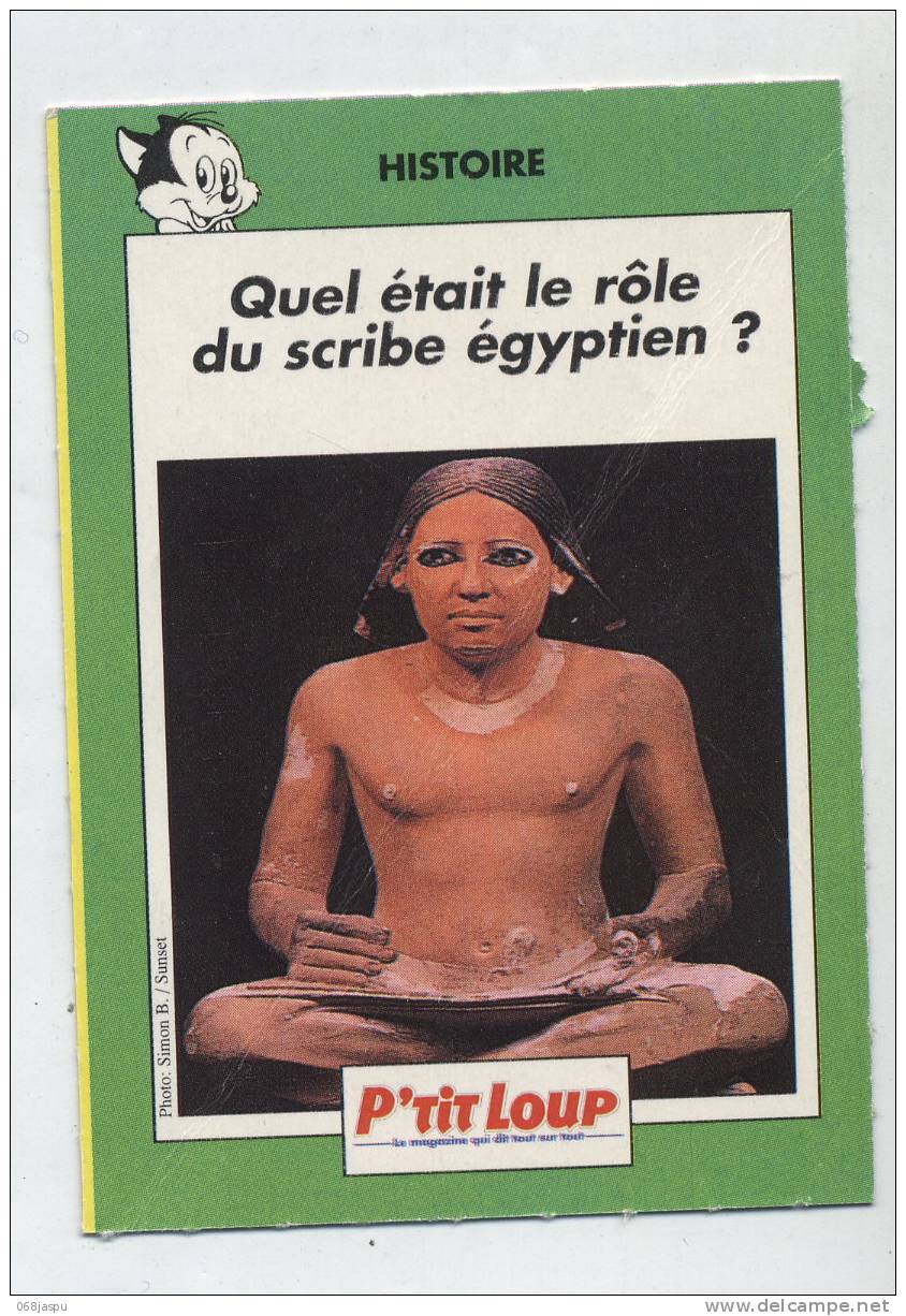 Fiche P'tit Loup Histoire Scribe D'egypte - Histoire