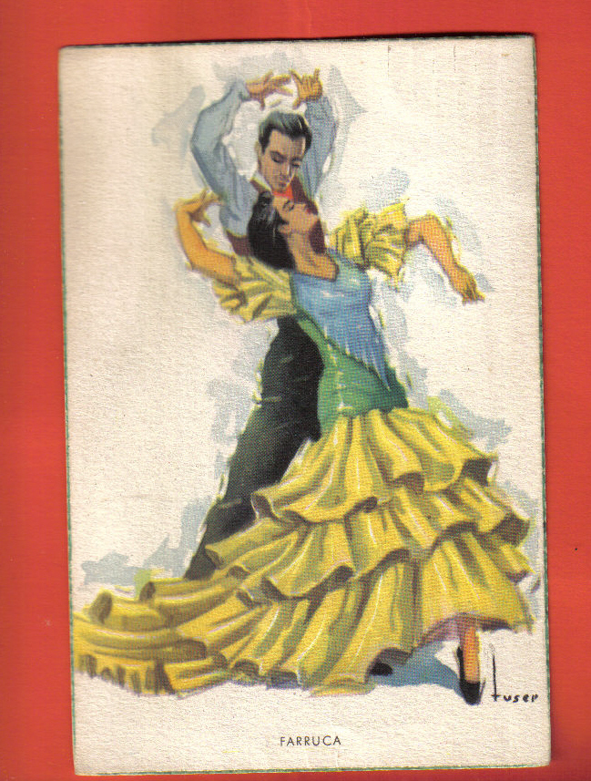 M390 Farruca, Folklore Espanol,Bailes Andaluces. Cachet Barcelona 1955 ? V. Suiza. Artigas - Dances