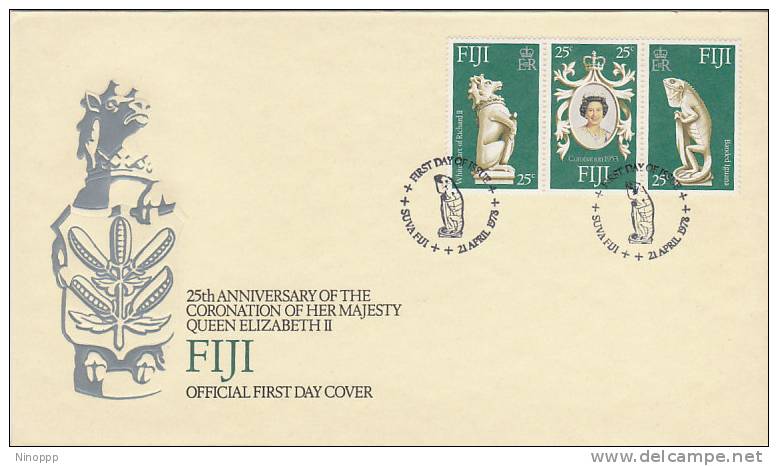 Fiji-1978 25th Anniversary Coronation QE II FDC - Fidji (1970-...)