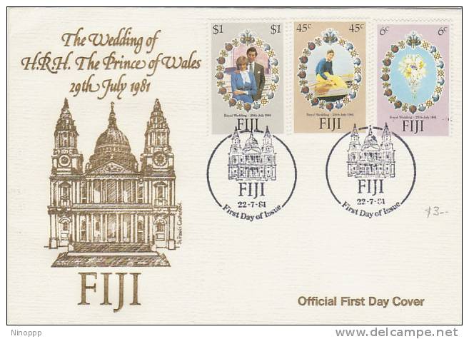 Fiji-1981 Royal Wedding FDC - Fidji (1970-...)
