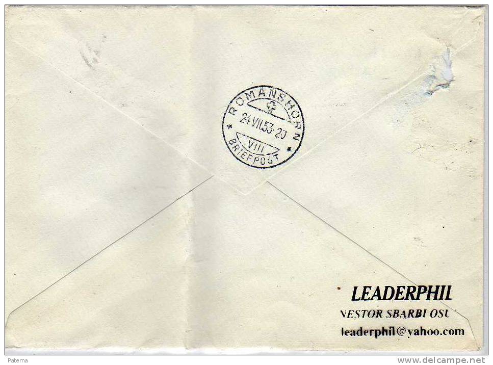 Carta, ,certificada ARBON 1953, (Suiza) Cover, Letter, Lettre - Brieven En Documenten