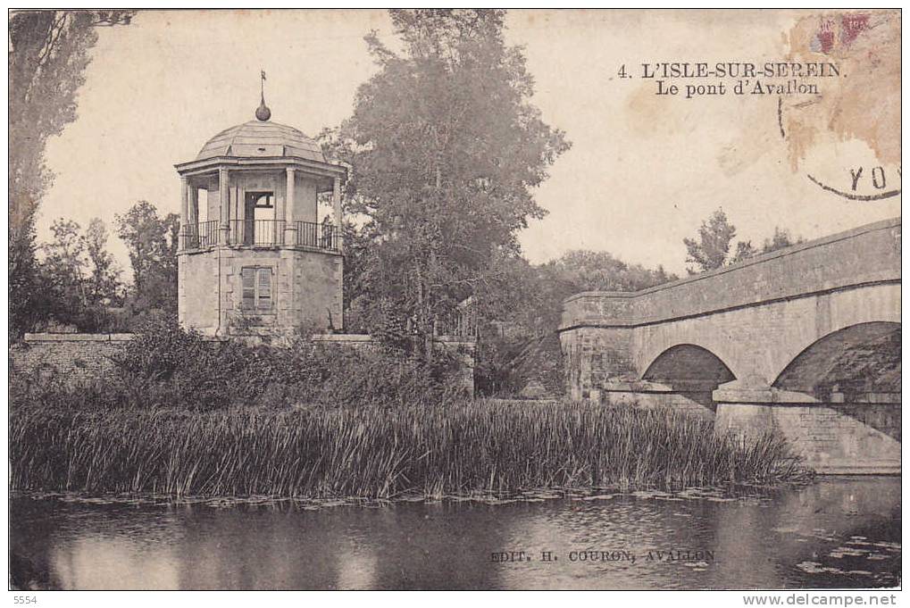 Cpa   89 Yonne  L Isle Sur Serein Le Pont D Avallon - L'Isle Sur Serein