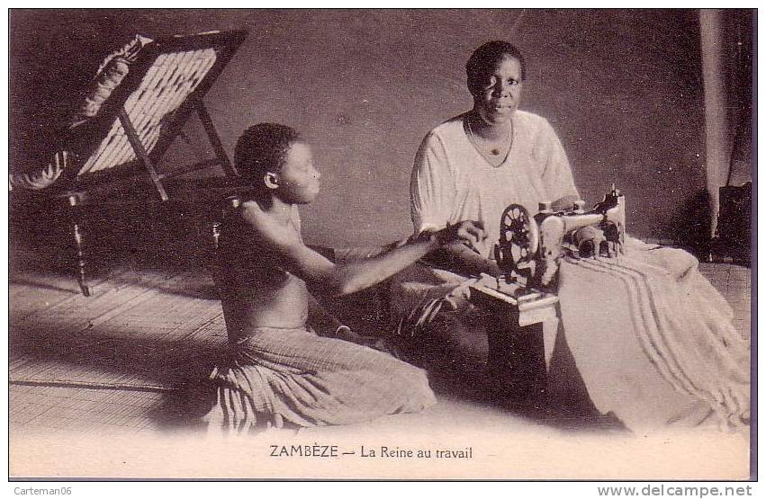 Zambie - Zambèze - La Reine Au Travail (machine à Coudre) - Sambia