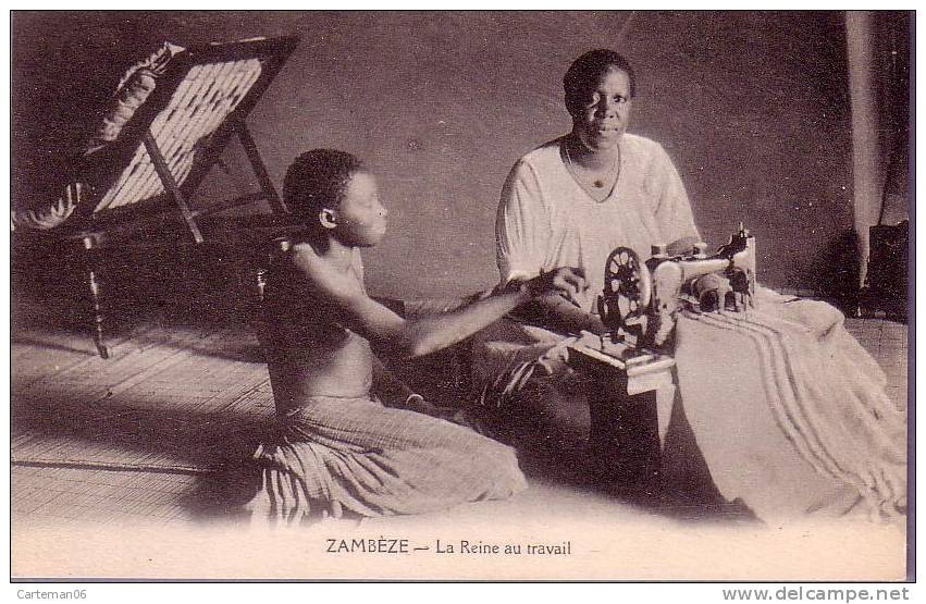 Zambie - Zambèze - La Reine Au Travail (machine à Coudre) - Zambie