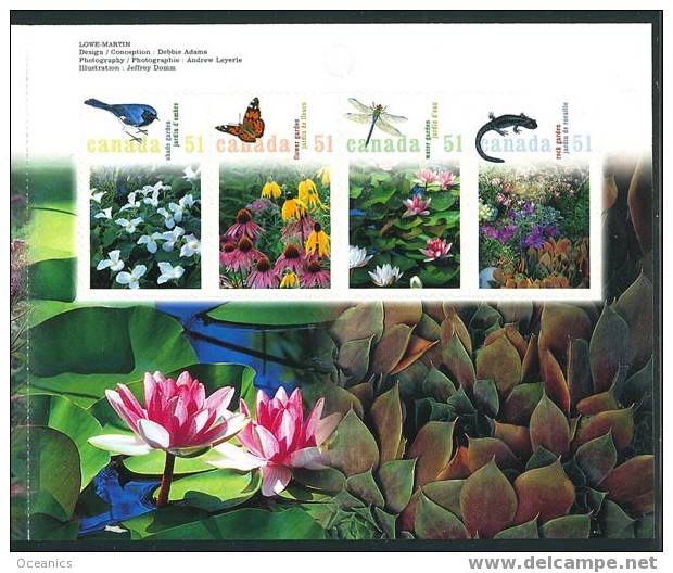 Canada (Scott No.2145 - Les Jardins / Gardens) [**] Demi Carnet De Droit / 2006 Flowers Right Half Of Booklet - Neufs