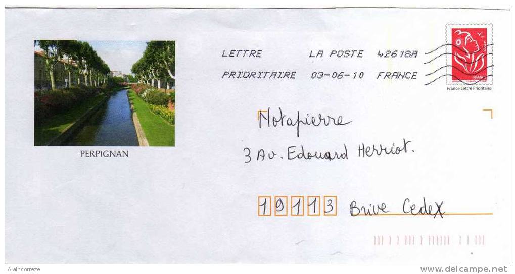 Entier Postal PAP Local Personnalisé Pyrénées Orientales Perpignan - Prêts-à-poster: Repiquages /Lamouche