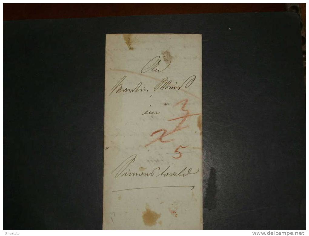 (1314) Austria-old Stampless Cover-1859 - ...-1850 Préphilatélie