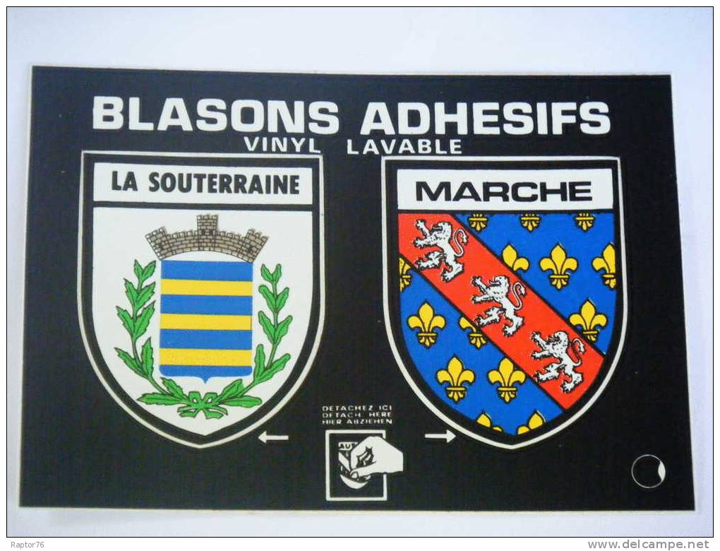 CPM Blason Ecusson Autocollant  LA SOUTERRAINE  MARCHE - La Souterraine