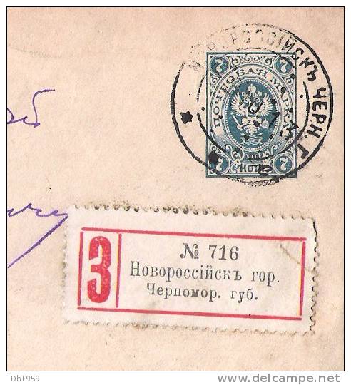 LETTRE  RECOMMANDE 1910 RUSSIE RUSSIA URSS R 3 No. 716 - Cartas & Documentos