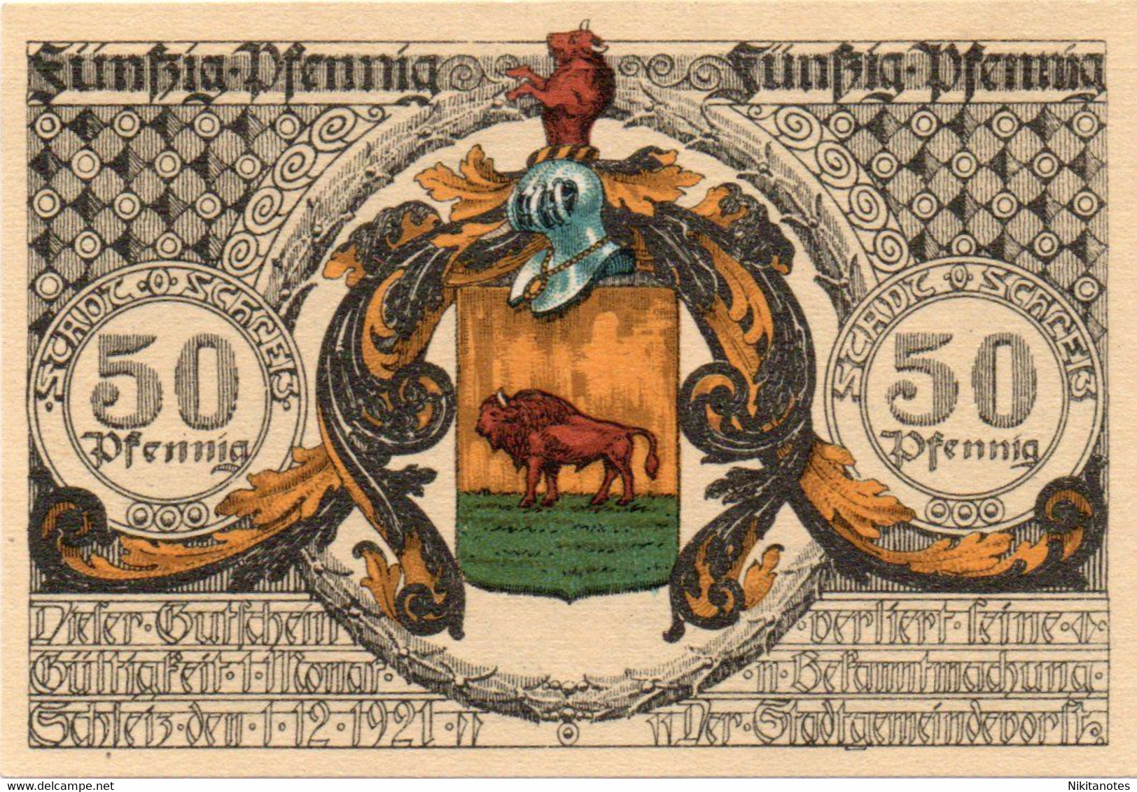 50 Pfennig 1. Sep. 1921 Johann Friedrich Böttger See Scan Germany - Administration De La Dette