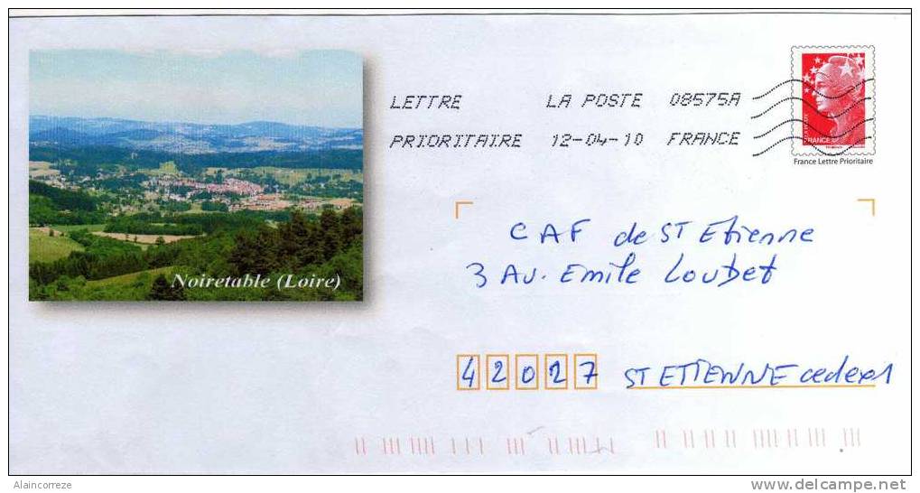 Entier Postal PAP Local Personnalisé Loire Noiretable - Prêts-à-poster: Repiquages /Beaujard