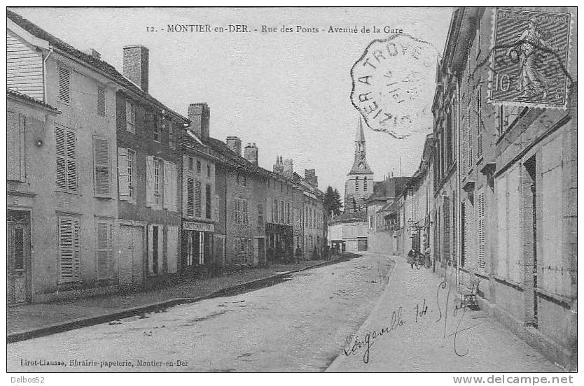 MONTIER - EN - DER . - Rue Des Ponts - Avenue De La Gare - Montier-en-Der