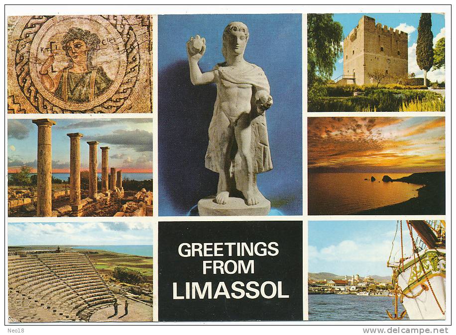 Greetings From Cyprus And Limassol 2 Cards Postally Used 1979 And 1983 10 By 15 Cms - Chypre